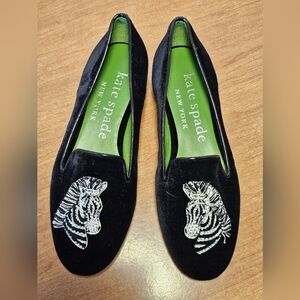 Black Lounge Zebra loafer flats from Kate Spade New York NEW 7.5